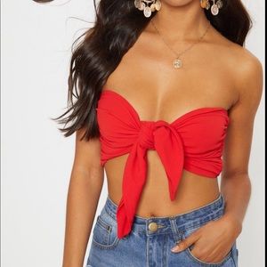 Tie front crop top
